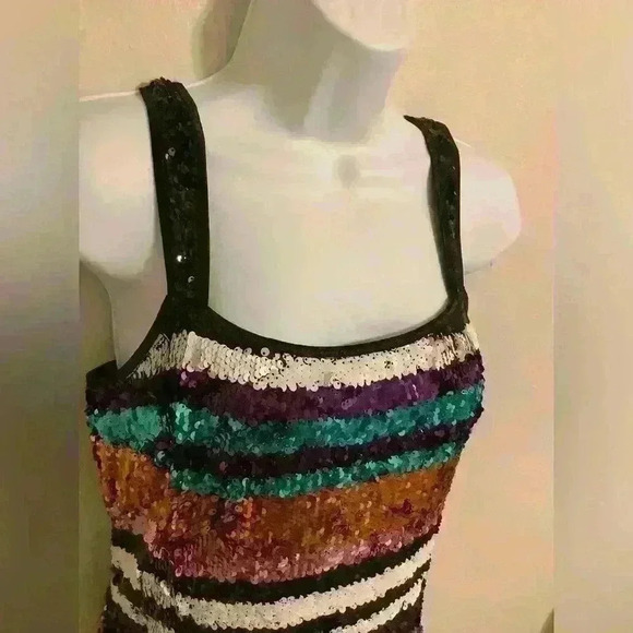 Sequin Mini Cocktail Party Concert Dress Taylor Swift Outfit Size Medium - Picture 5 of 11